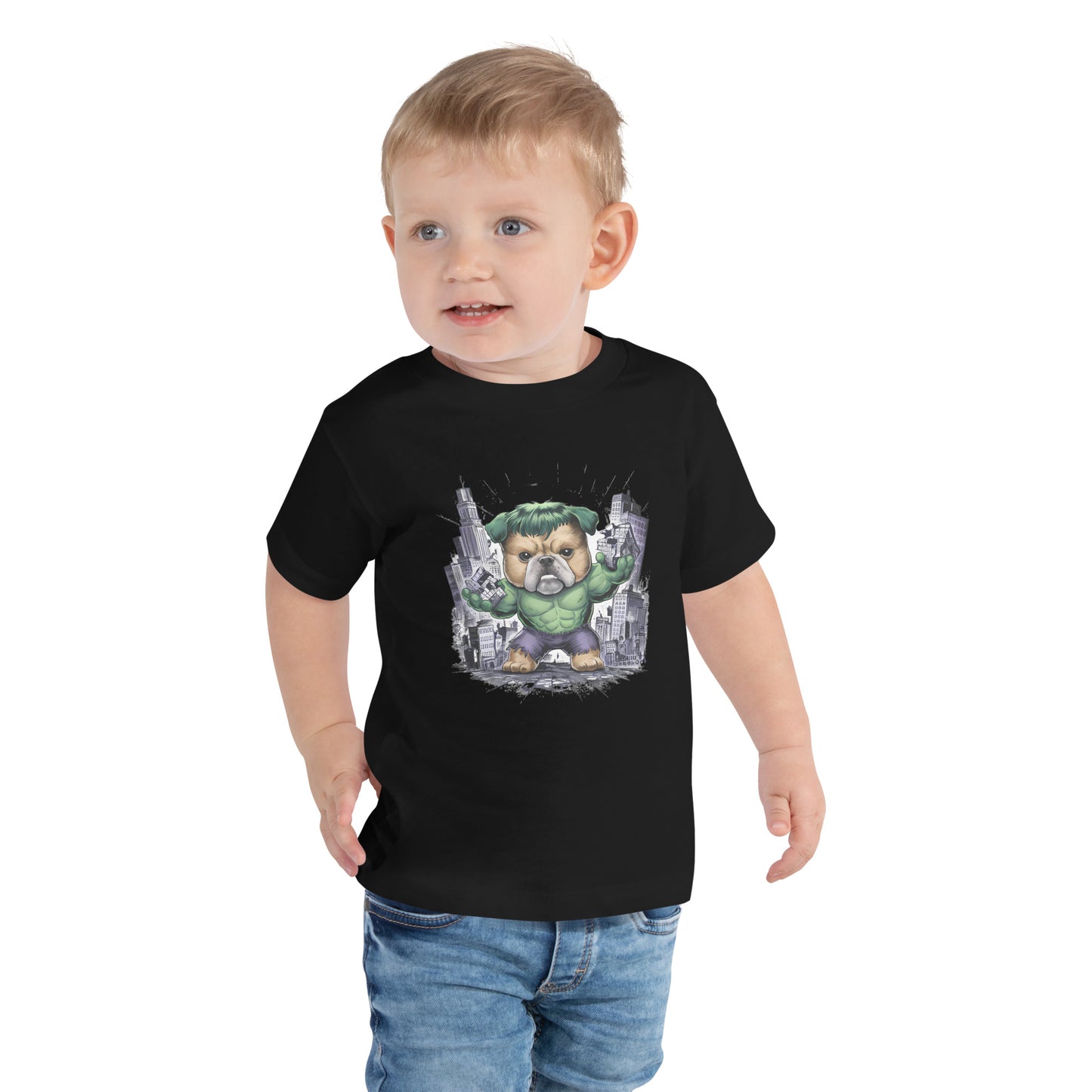 Paw-some Smash: The Adorable Hulk Dog | Toddler Short Sleeve Tee