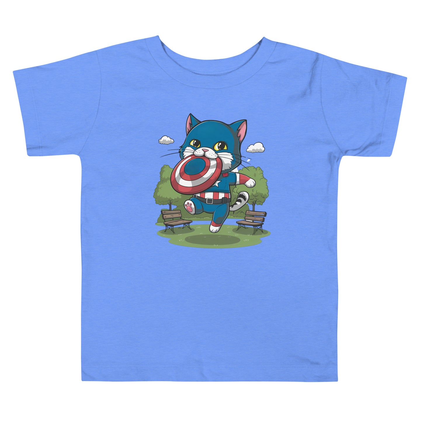 Cat-ain America: The Purrfect Hero | Toddler Short Sleeve Tee