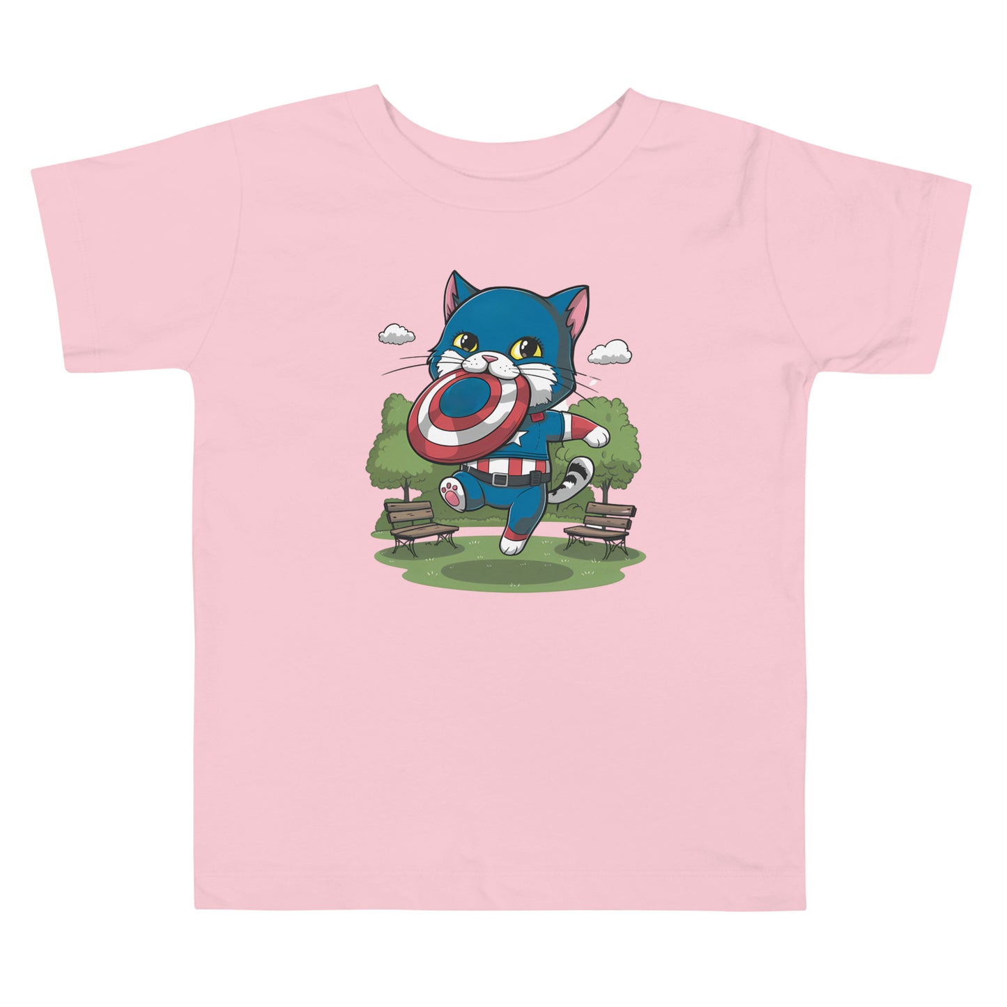 Cat-ain America: The Purrfect Hero | Toddler Short Sleeve Tee