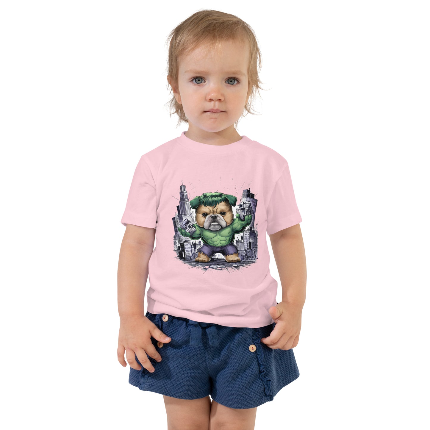 Paw-some Smash: The Adorable Hulk Dog | Toddler Short Sleeve Tee