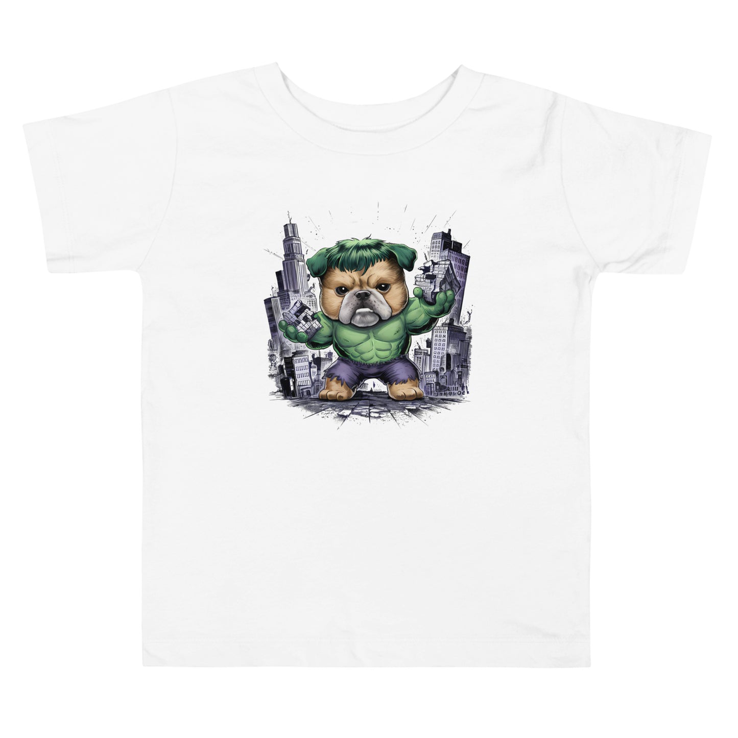 Paw-some Smash: The Adorable Hulk Dog | Toddler Short Sleeve Tee