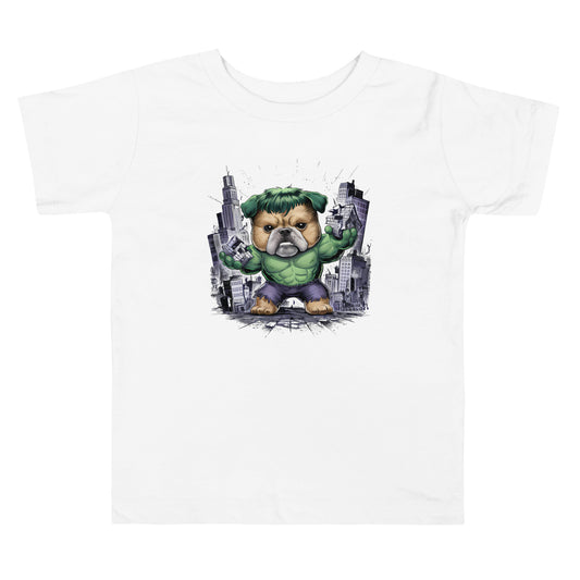 Paw-some Smash: The Adorable Hulk Dog | Toddler Short Sleeve Tee